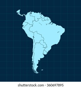 map of South America