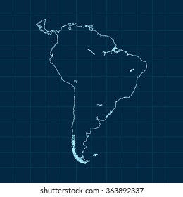 map of South America