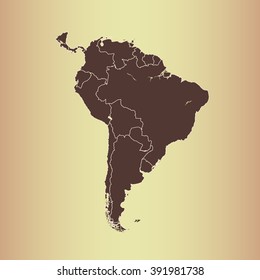 map of South America