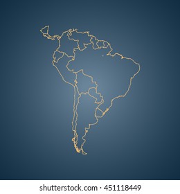 map of South America