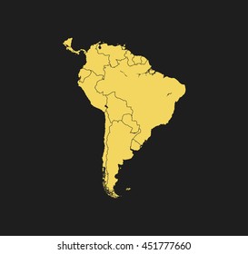 map of South America