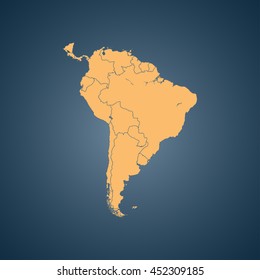 map of South America