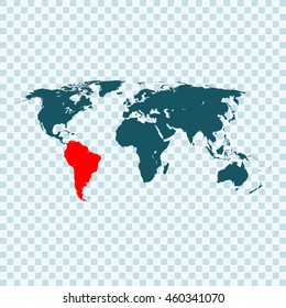 map of South America