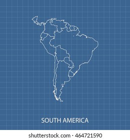 map of South America