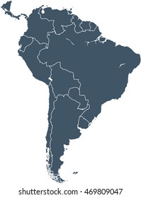 map of South America