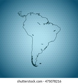 map of South America