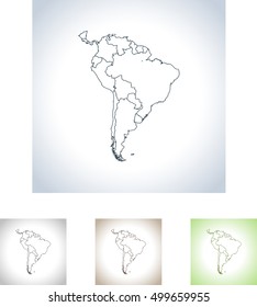 map of South America