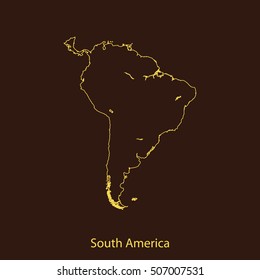 map of South America