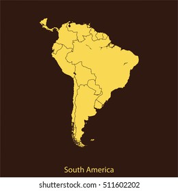 map of South America