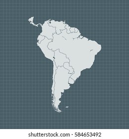 map of South America