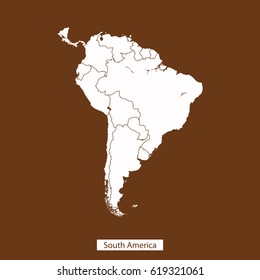 map of South America