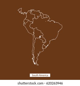 map of South America