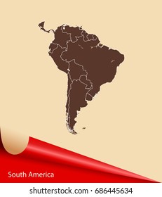 map of South America