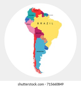 Map of south america