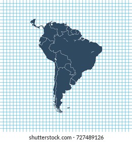 map of South America