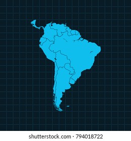 map of South America