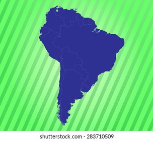 Map of South America with Background