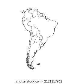 map of south america. map concept south america vector