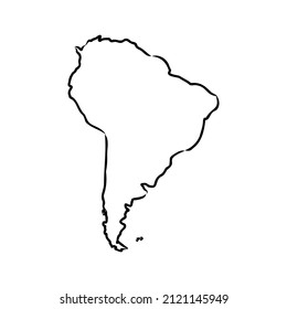 map of south america. map concept south america vector