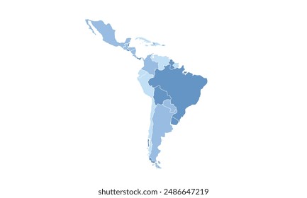 Map of south America for education,Travel worldwide, earth geography website layouts, background,study geography,work in graphics.Suitable for Business Professionals,Designers and Creatives,Marketers.