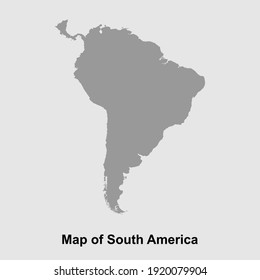 Map of South America isolated vector illustration