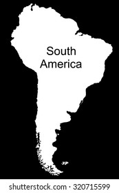 Map of South America, vector