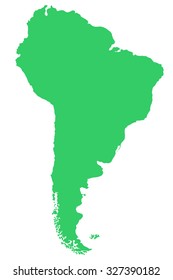Map of South America, vector