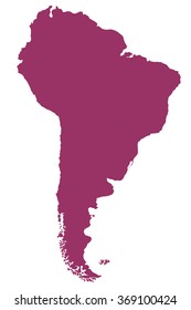 Map of South America, vector