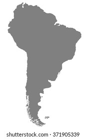 Map of South America, vector