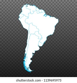 Map South America Vector Illustration On Stock Vector (Royalty Free ...