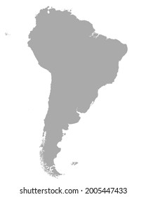 Map of South America as vector illustration