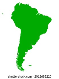 Mapa de Sudamérica como ilustración vectorial