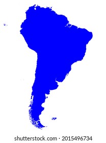 Mapa de Sudamérica como ilustración vectorial