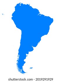 Map of South America as vector illustration