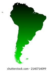 Map of South America as vector illustration
