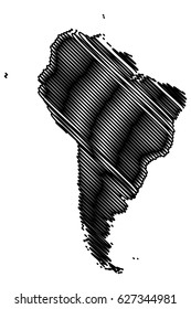 Map of South America vector illustration,