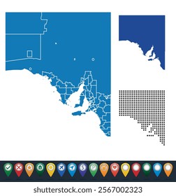 Map of South Australia state