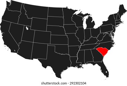 map of South Carolina
