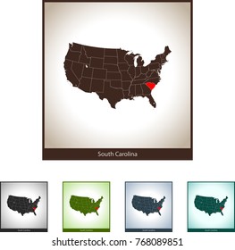 map of South Carolina