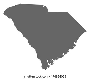 South Carolina State Map Black - Map South Carolina United States 260nw 494954023