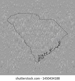map of  South Carolina. vector illustration