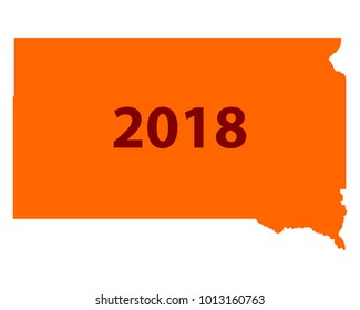 Map of South Dakota 2018