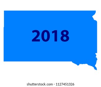 Map of South Dakota 2018