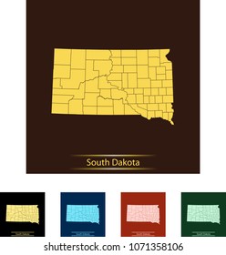 map of South Dakota