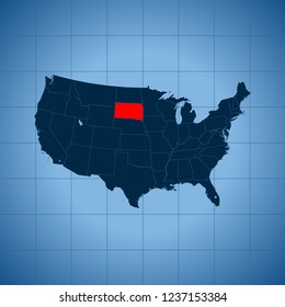 map of South Dakota