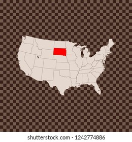 map of South Dakota