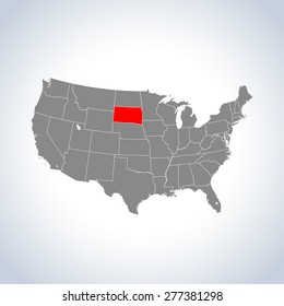 map of South Dakota