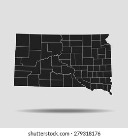 map of South Dakota