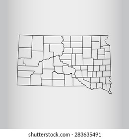 map of South Dakota