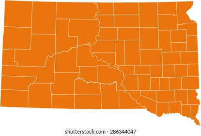 map of South Dakota